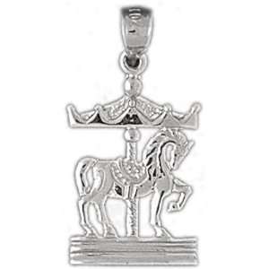   14K White Gold Charm Carousels 1.6   Gram(s) CleverSilver Jewelry