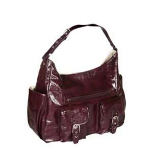  Amy Michelle Sweet Pea Diaper Bag Eggplant Patent Baby