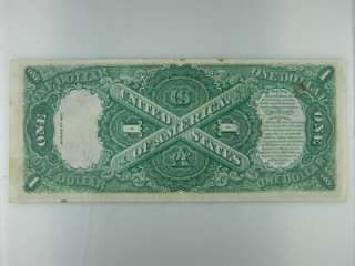 1917 $1 Red Seal Star Note FR39 Slight Stains AU /A 963  