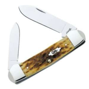  Case Knives 12434 Canoe Pocket Knife with Goldenrod Bone 