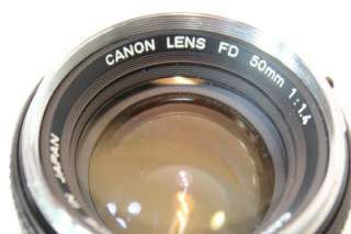 Canon FD 50mm 1 1.4 Super Fast Prime SOLD AS IS See Photos & Details 