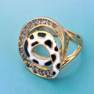 Shinning Ring,Pave Swarovski Crystal Winding Size 6 8  