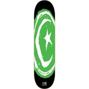  Foundation Original Star/Moon Green Skateboard Deck   8.0 