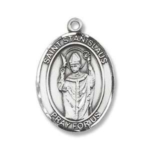  St. Stanislaus Large Sterling Silver Medal Jewelry