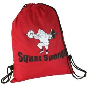 Drawstring Gym Shoes Sack Tote Bag Red by Squat Sponge  