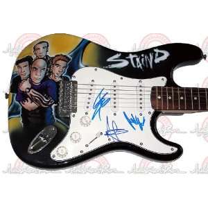  STAIND Autographed Signed CUSTOM AIRBRUSH Guitar PROOF 