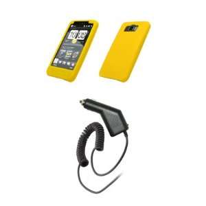  HTC HD2   Yellow Soft Silicone Gel Skin Cover Case + Rapid 