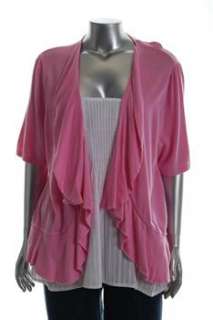 INC Plus Size Pink Cardigan Stretch Sweater Sale 1X  