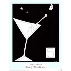   White Martini I Poster by Mark Pulliam (18.00 x 24.00)