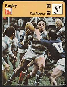 THE PUMAS Argentina Rugby 1979 SPORTSCASTER CARD 103 17  