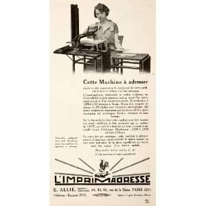  1925 Ad Imprimadresse Printing Press 38 Rue Chine Paris 