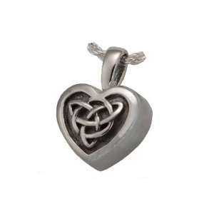  Celtic Heart Cremation Jewelry in Sterling Silver Jewelry