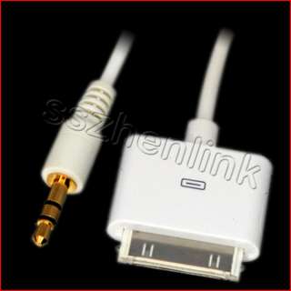 Ipod Dock Cable End Male to 3.5mm Cable Aux input W  