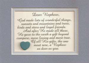 NEPHEW Family FRIENDS Loyal GOD MADE Love Special RARE verses poems 