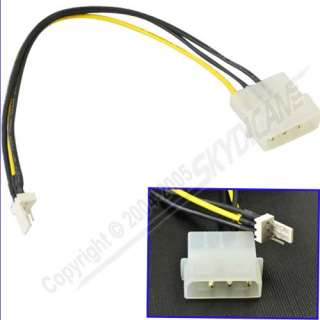 PC Molex IDE to 3 Pin CPU Fan Power Cable Cord Adapter  