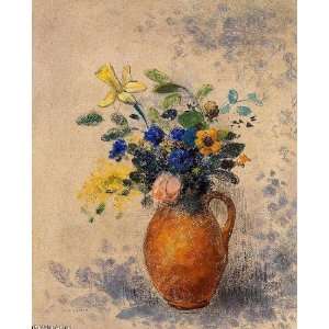 Hand Made Oil Reproduction   Odilon Redon   32 x 40 inches   Vase Of 