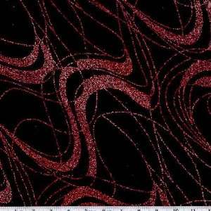  54 Wide Epaisse Crepe Knit Splendeur Black/Red Fabric By 