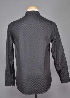 Authentic $265 Armani Collezioni Casual Dark Gray Shirt size S   2XL 