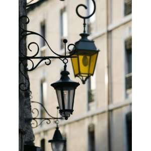  Street Lamps in Old Town, Annecy, French Alps, Savoie, Chambery 