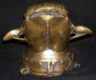 Antique Hindu Traditional Indian Ritual Bronze Mask Of NANDI RARE 