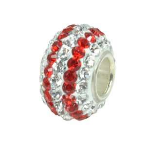  Swarovski Crystal Charm   Red Bands: Jewelry