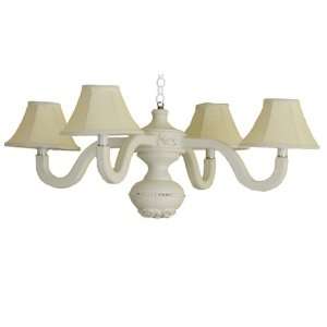   four arm spindle chandelier by charn and company