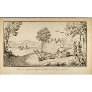  1757 Engraving Egyptian Plow Agriculture Egypt Norden 