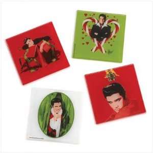 Elvis Presley Christmas Coaster Set: Kitchen & Dining