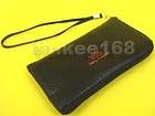 Black PU Zip pouch case for Sony Ericsson Elm , J10i