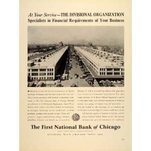  1939 Ad First National Bank Chicago South Water Market 
