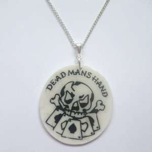    Sour Cherry Silver plated base Dead Mans Hand Necklace: Jewelry