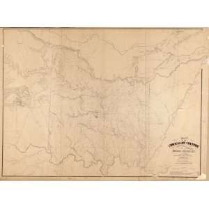  1872 Map Chickasaw co. & portions of Indian Territory 