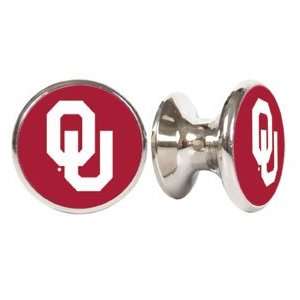 Oklahoma Sooners NCAA Stainless Steel Cabinet Knobs / Drawer Pulls (2 