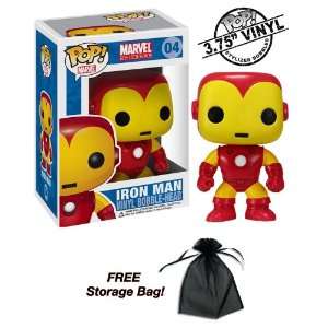  Iron Man Bobble Head w/Free Storage Bag: Toys & Games
