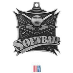  Custom Hasty Awards Softball Xtreme Medals M 701 SILVER 
