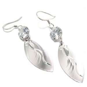 CET Domain SZ14 18550 Feather Leaf 925 Sterling Silver earrings for 