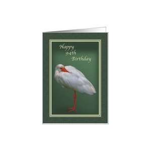  Birthday, 94th, White Ibis Bird Card: Toys & Games