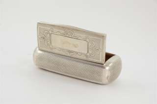 European German 800 Silver Rectangular Pill Snuff Box  