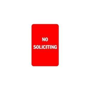  3x6 Vinyl Banner   No Soliciting Red 