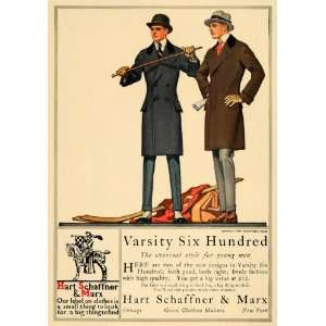 1915 Ad Hart Schaffner Marx Varsity Six Hundred Hockey Style Clothing 