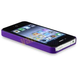 Purple Rubber Hard Snap on Case Cover+PRIVACY FILTER Film Guard for 