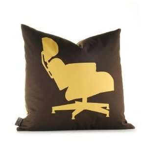  Inhabit 1956 in Chocolate and Sunflower Pillow