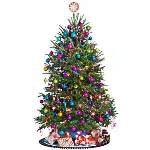  Vinyl Wall Graphics Funky Christmas Tree Cling Full Size 
