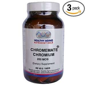 Healthy Aging Nutraceuticals Chromemate Chromium 200 Mcg 60 Vegetarian 