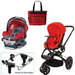 Quinny Red Envy Moodd Travel System w/Chicco Fuego Car Seat & Diaper 