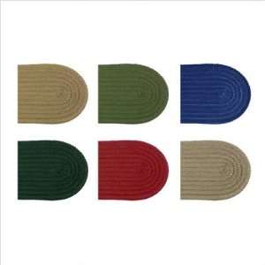   Braided Stair Treads (Set of 13) Color: Red Streak: Everything Else