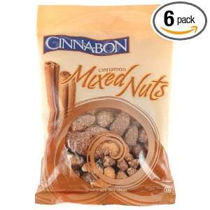 Cinnabon Mixed Nuts, Cinnamon, 3 Ounce (Pack of 6):  