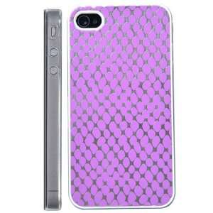  New Snakeskin Pattern Hard Case Cover for iPhone 4(Pink 