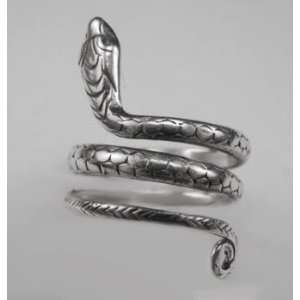    A Adjustable Sterling Silver Snake Ring Made in America: Jewelry