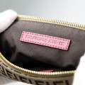 Auth Fendi Fover monogrammed Pink chain bag mini Pouch  